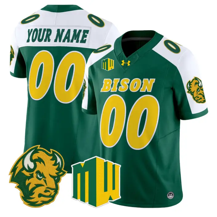 Custom North Dakota State Bison Jersey 2026 Vapor Limited Stitched