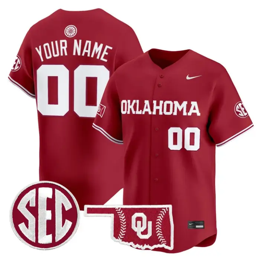 Custom Oklahoma Sooners Jersey Baseball 2026 Vapor Limited Stitched