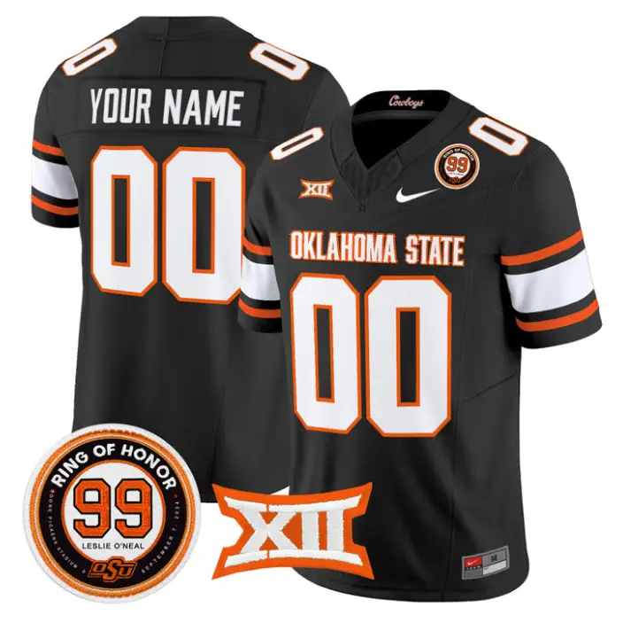 Custom Oklahoma State Cowboys Jersey 2026 Leslie O'neal Patch Stitched