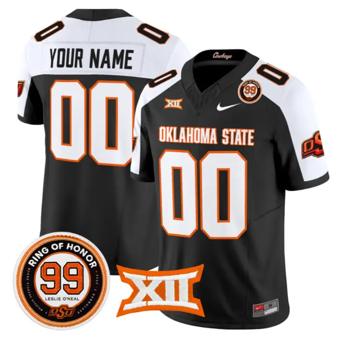 Custom Oklahoma State Cowboys Jersey 2026 Leslie O'neal Patch Stitched