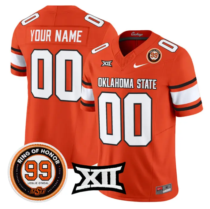 Custom Oklahoma State Cowboys Jersey 2026 Leslie O'neal Patch Stitched