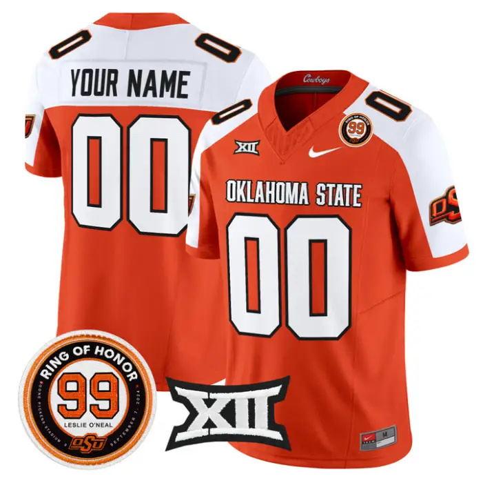 Custom Oklahoma State Cowboys Jersey 2026 Leslie O'neal Patch Stitched