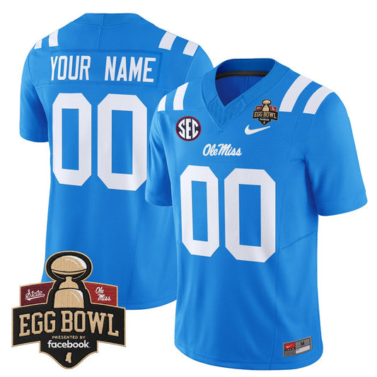 Custom Ole Miss Rebels Jersey 2025 Egg Bowl Vapor Limited Stitched