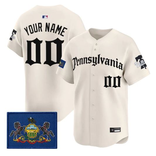 Custom Phillies Jersey Name, Number Pennsylvania Gothic Edition Stitched