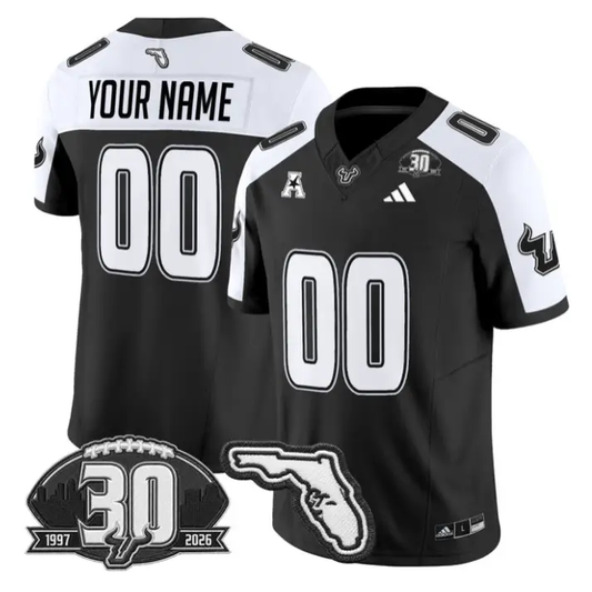 Custom South Florida Bulls Jersey 30th Anniversary Patch Stitched