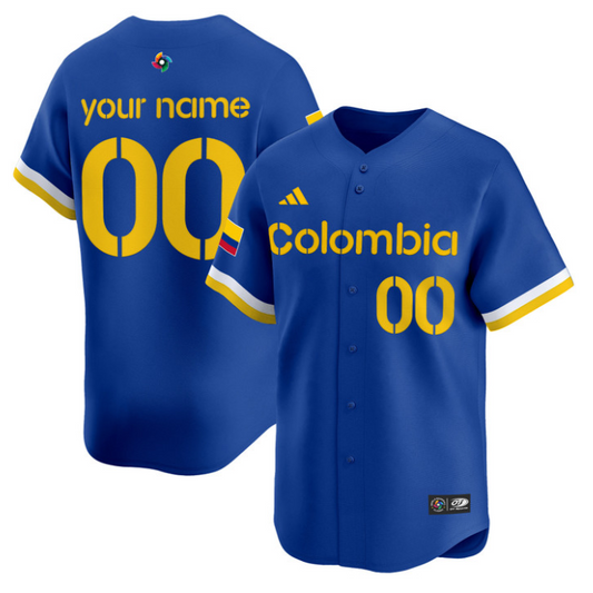 Custom Team Colombia Jersey 2026 World Baseball Classic Vapor Stitched