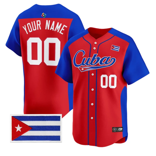Custom Team Cuba Jersey Name, Number 2026 World Baseball Classic Stitched