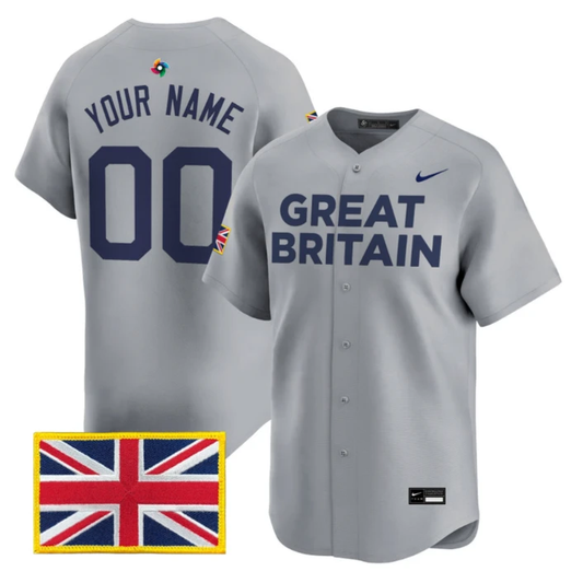 Custom Team Great Britain Jersey 2026 World Baseball Classic Stitched