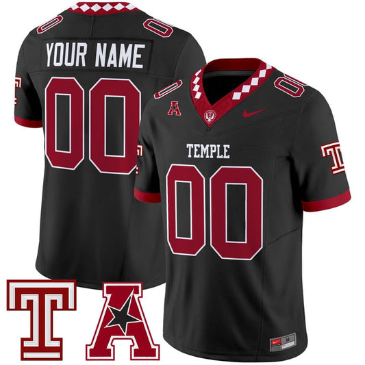 Custom Temple Owls Jersey Name, Number 2025 Vapor Limited Stitched