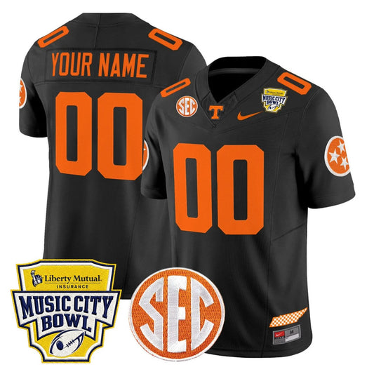 Custom Tennessee Vols Jersey Name, Number 2025 Music City Bowl Stitched