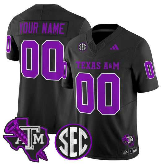 Custom Texas A&M Aggies Jersey DJ Screw Vapor Limited Stitched