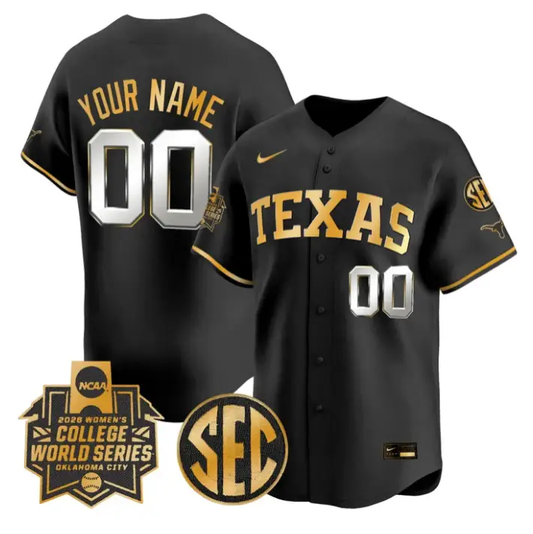 Custom Texas Longhorns jersey Softball 2026 World Series Stitched