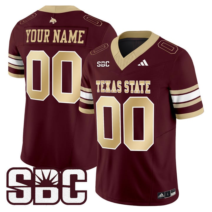 Custom Texas State Bobcats Jersey Name, Number 2025 Limited Stitched