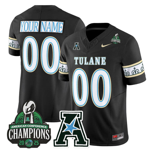 Custom Tulane Green Wave Jersey City Edition 2025 AAC Champions Stitched