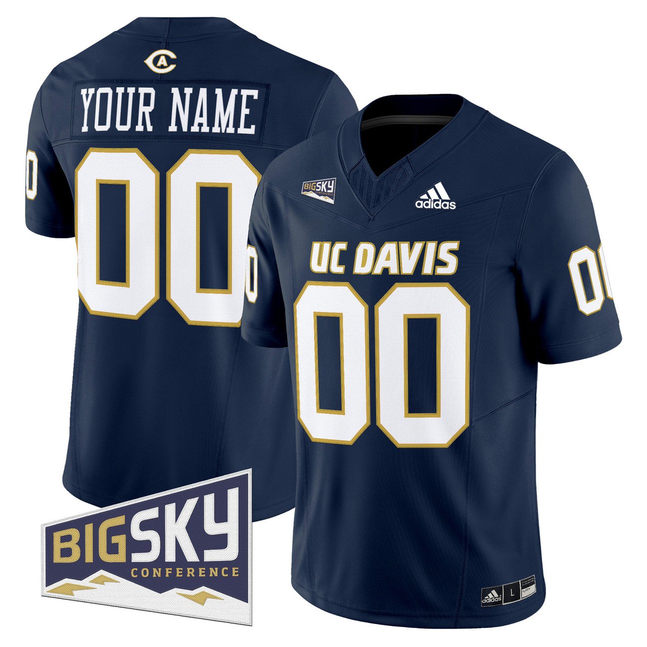 Custom UC Davis Aggies Jersey 2025 Lake Tahoe Patch Stitched
