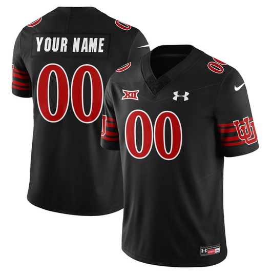 Custom Utah Football Jersey 2025 Dark Mode Vapor Limited Stitched