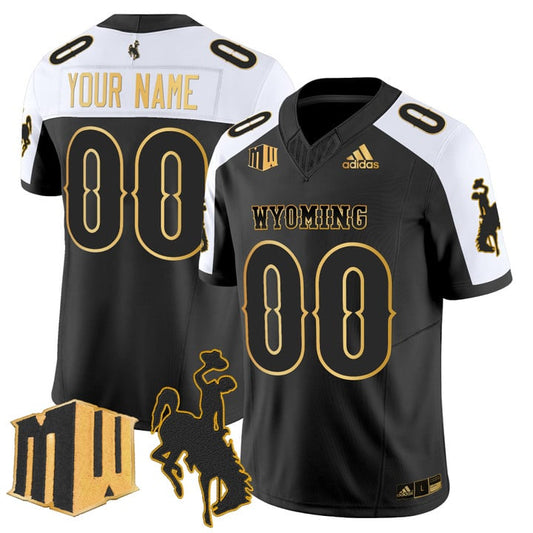 Custom Wyoming Cowboys Jersey 2025 Gold Vapor Limited Stitched