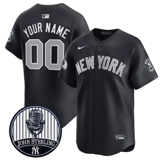 Custom Yankees Jersey Name, Number John Sterling Voice Tribute Stitched