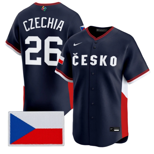 Czechia Jersey #6 Team Czechia 2026 World Baseball Classic Stitched