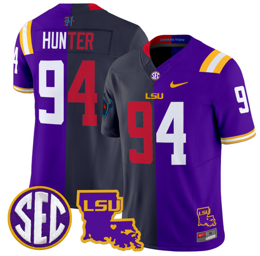 Danielle Hunter Jersey #94 LSU Tiger Split Vapor Limited Football All Stitched
