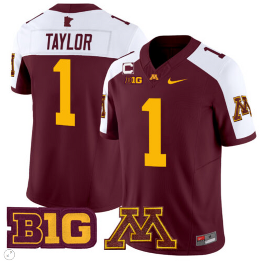 Darius Taylor Jersey #1 Minnesota Golden Gophers Vapor Limited Football Maroon Alternate