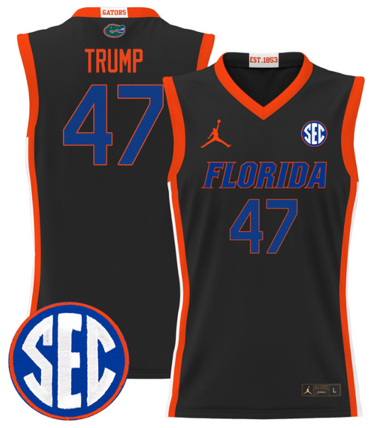 Donald Trump Jersey #47 Florida Gators 2024 Lightweight Basketball Black