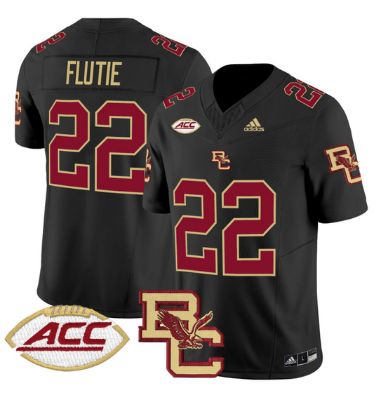Doug Flutie Jersey #22 Boston College Eagles 2024 Stitched Black