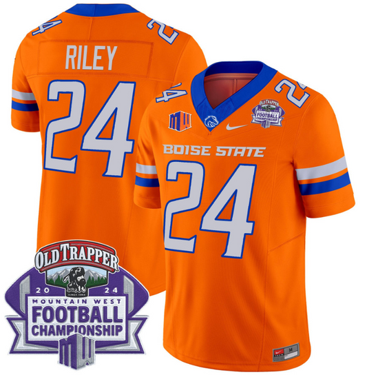 Dylan Riley Jersey #24 Boise State Broncos 2024 Championship Vapor Orange