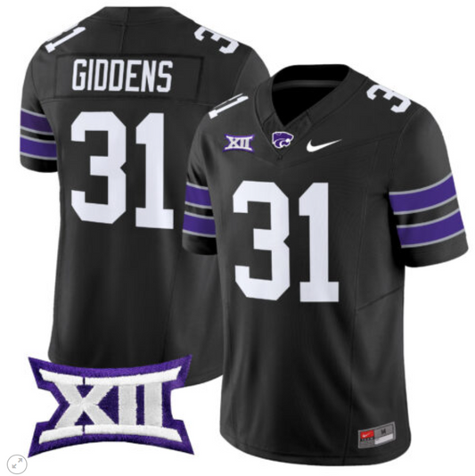 Dj Giddens Jersey #31 Kansas State Wildcats Vapor Limited Football Black