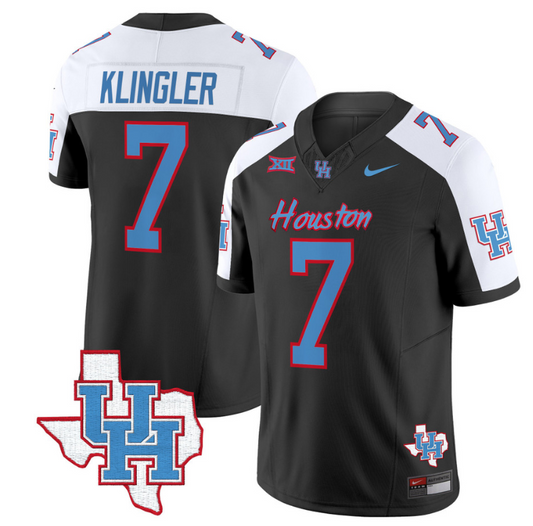 David Klingler Jersey #7 Houston Cougars Oilers Inspired Vapor College Football Limited Stitched Black Alternate