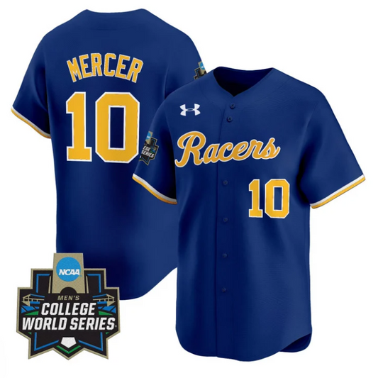 Dustin Mercer Jersey #10 Murray State Racers 2025 World Series Stitched Navy