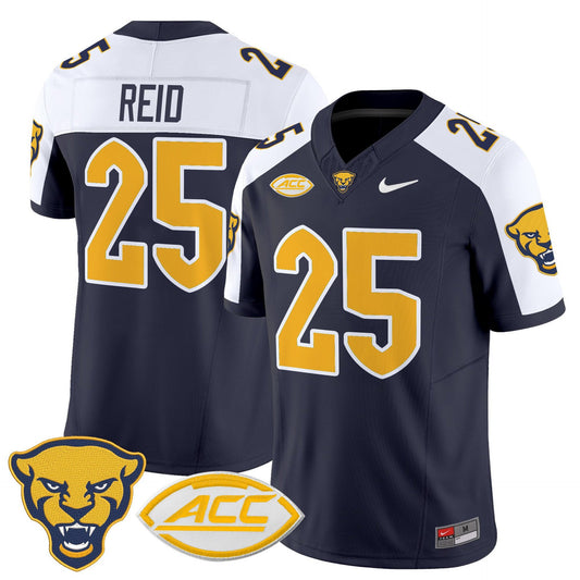 Desmond Reid Jersey #25 Pittsburgh Panthers 2025 Limited Stitched Navy Alter