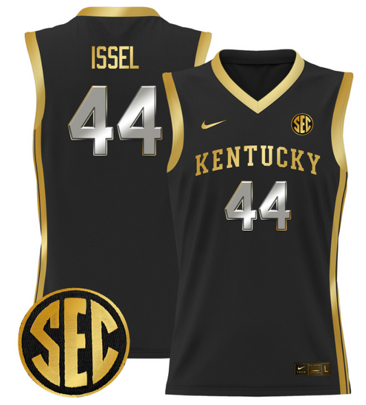 Dan Issel Jersey #44 Kentucky Wildcats Lightweight Basketball Black Gold