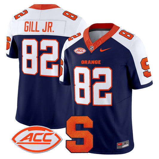 Darrell Gill Jr Jersey #82 Syracuse Orange 2025 Limited Stitched Navy Alternate