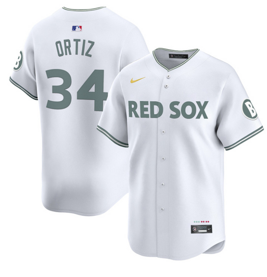 David Ortiz Jersey #34 Boston Red Sox 2025 City Connect Vapor Premier Limited Stitched White