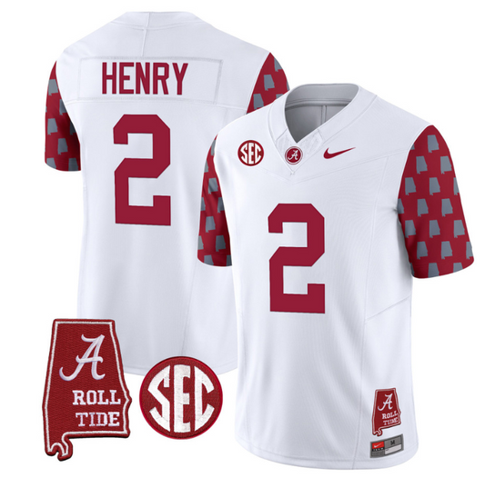 Derrick Henry Jersey #2 Alabama Crimson Tide Vapor College Football Limited Stitched Crimson Sleeves