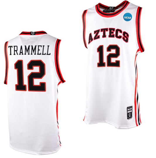 Darrion Trammell Jersey San Diego State Aztecs College Basketball 2023 NCAA March Madness White #12