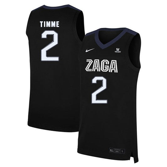 Drew Timme Jersey Gonzaga Bulldogs College Basketball Black #21