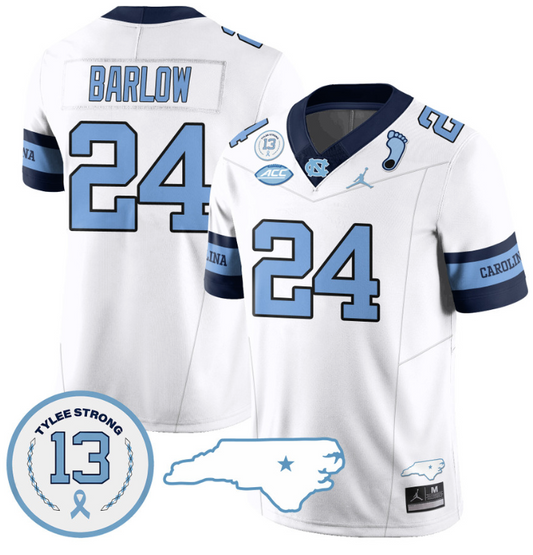 Darwin Barlow Jersey #24 North Carolina Tar Heels Vapor College Football Stitched Alternate Blue