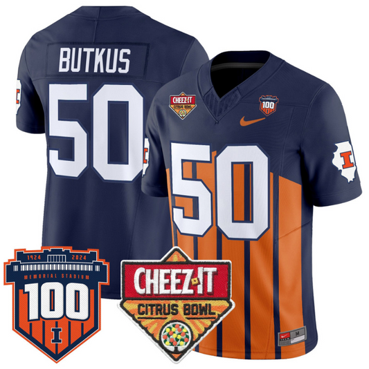 Dick Butkus Jersey #50 Illinois Fighting 2025 Cheez-It Citrus Bowl Throwback