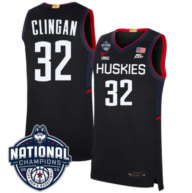 Donovan Clingan Jersey #31 UConn Huskies 2023 National Champions College Basketball