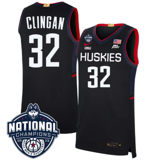 Donovan Clingan Jersey #31 UConn Huskies 2023 National Champions College Basketball