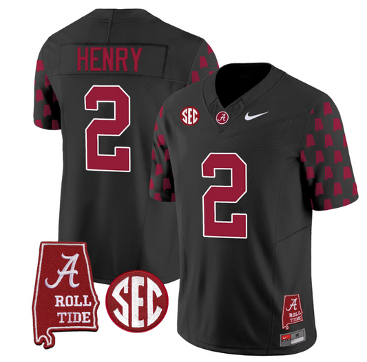 Derrick Henry Jersey #2 Alabama Crimson Tide Vapor College Football Limited Stitched Black