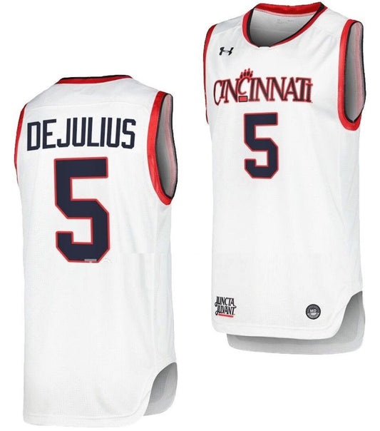 David DeJulius Jersey Cincinnati Bearcats College Basketball Replica White #5