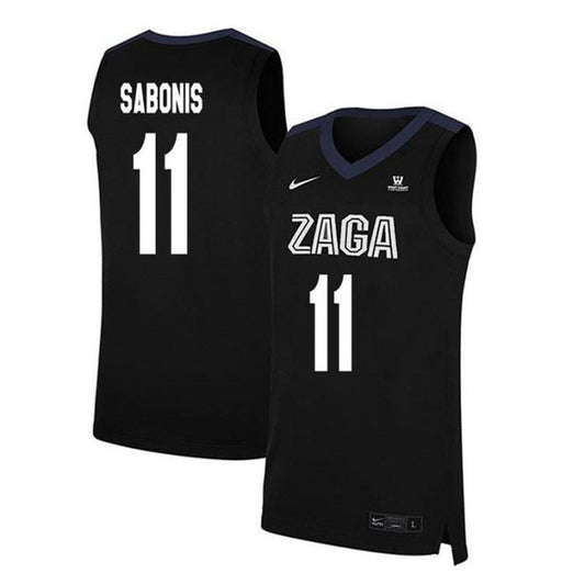 Domantas Sabonis Jersey Gonzaga Bulldogs College Basketball Black #111