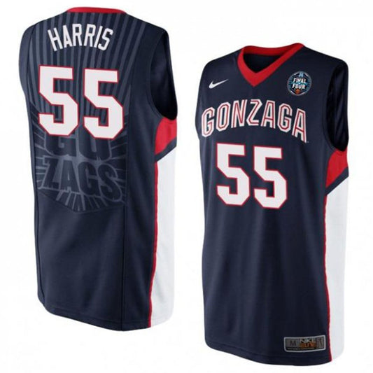 Dominick Harris Jersey Gonzaga Bulldogs College Basketball Navy #551