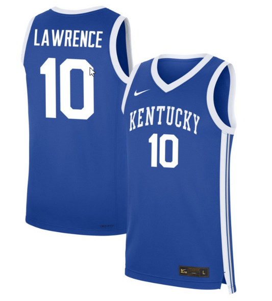Dazia Lawrence Jersey #10 Kentucky Wildcats NIL Basketball Royal