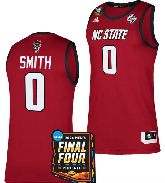 DJ Horne Jersey #0 NC State Wolfpack 2024 NCAA March Madness Final Four Basketball Red