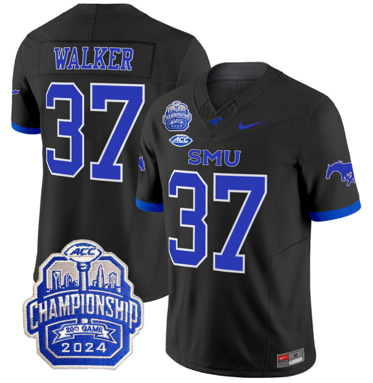 Doak Walker Jersey #37 SMU Mustangs 2024 ACC Championship Patch Black