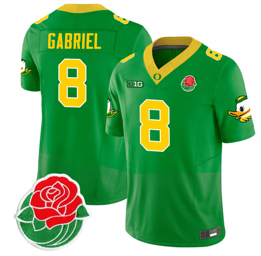 Dillon Gabriel Jersey #8 Oregon Ducks Rose Bowl Patch Vapor Football Green
